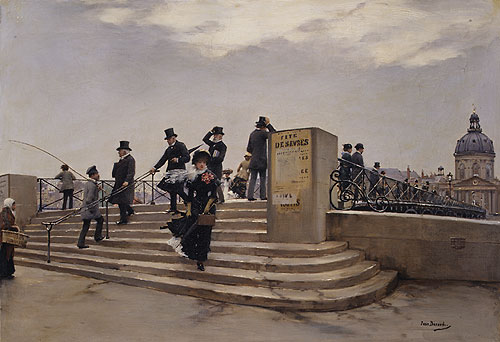 Le Pont des Arts par grand vent