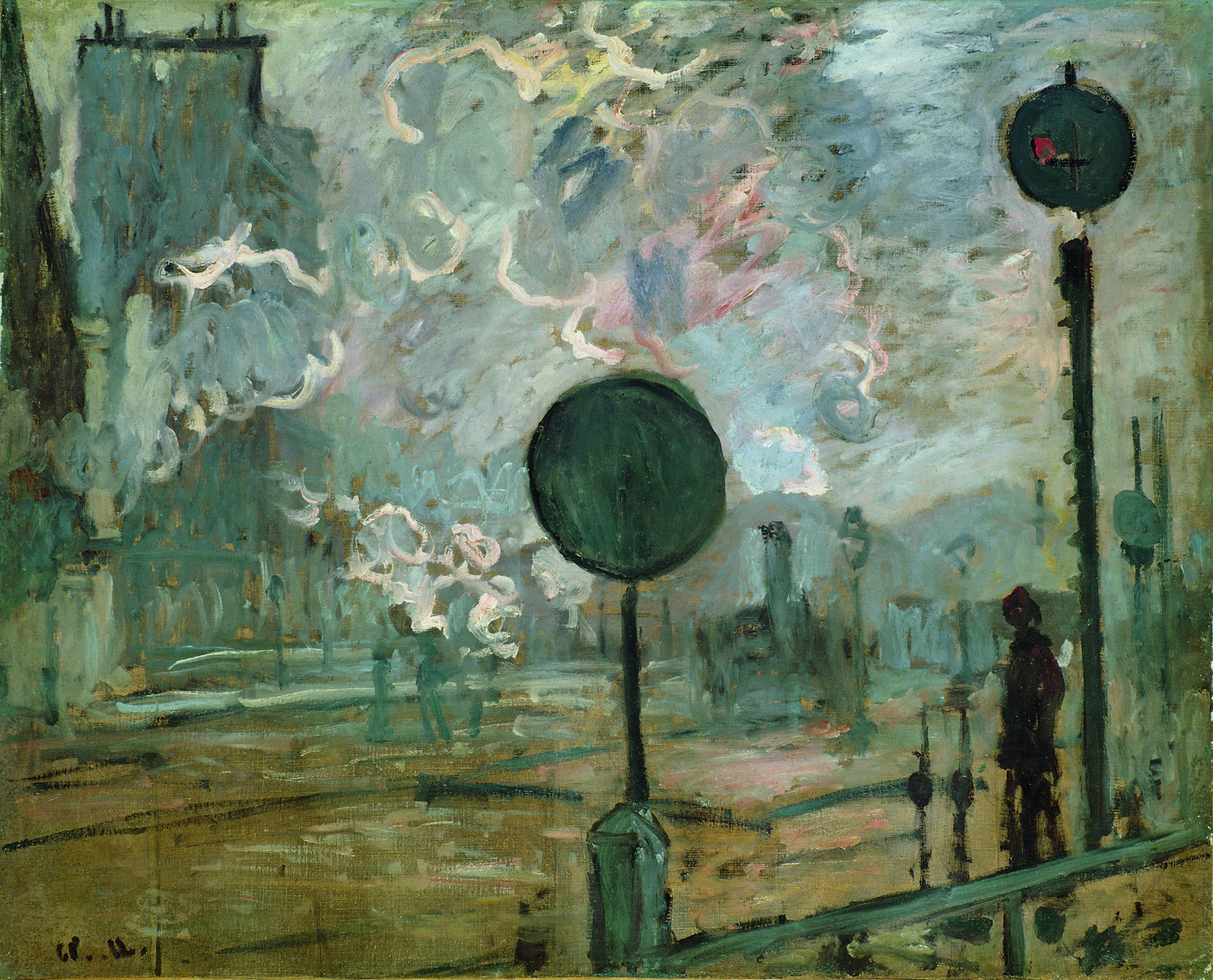 La gare Saint-Lazare à l'extérieur (le signal)