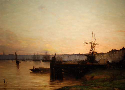 Le Quai de Bacalan à Bordeaux, le soir