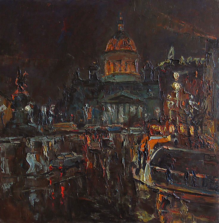Nuit à Saint-Isaac's Square