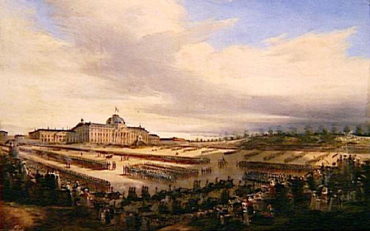 Distribution des drapeaux à l'armée, le 27 mars 1831