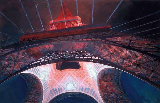 Illumination de la Tour Eiffel pour l'Exposition internationale de 1937