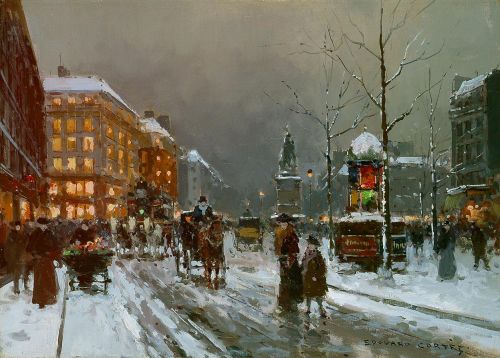 Place de Clichy en hiver
