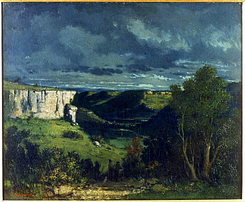 La vallée de la Loue par temps d'orage