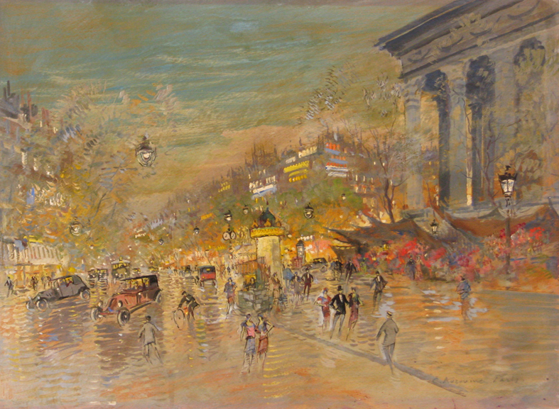Vue de côté de l'église de la Madeleine