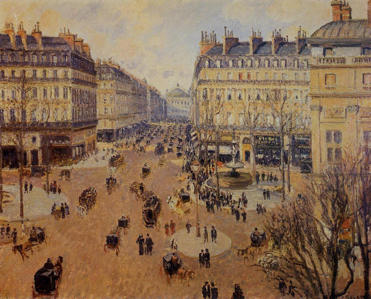 Place du Théâtre Français - afternoon sun in winter