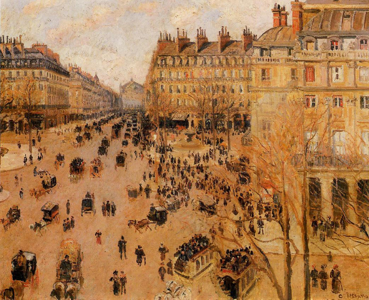 Place du Théâtre Français - sun effect