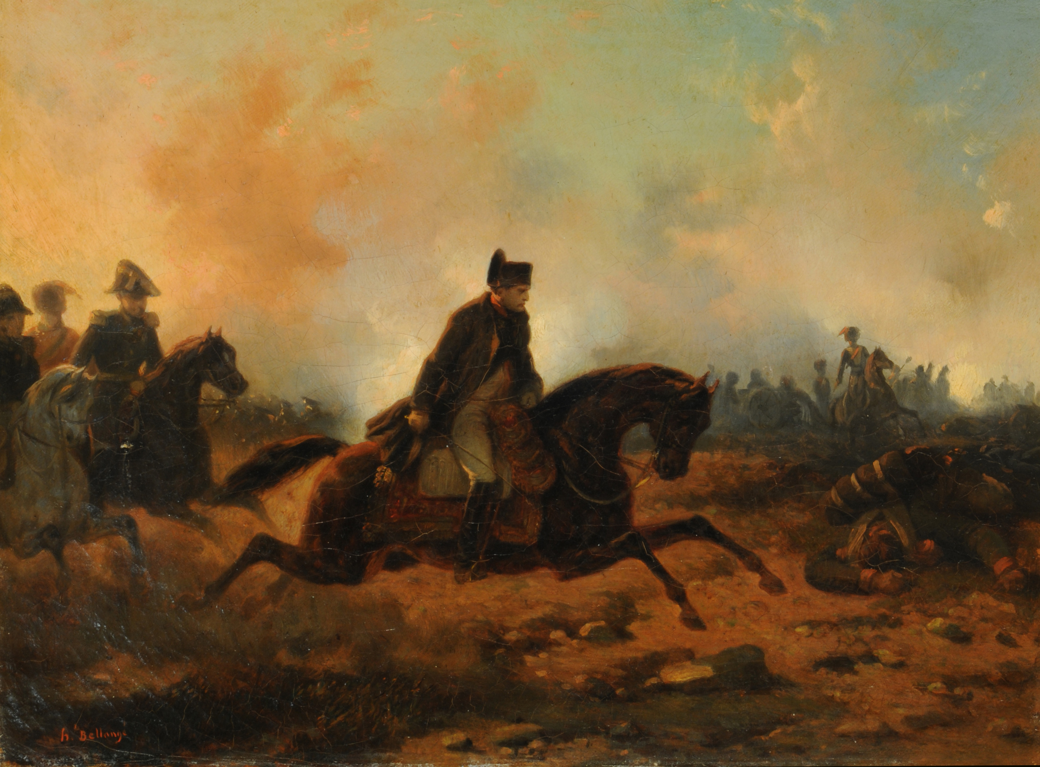 Napoleón chargeant à Waterloo