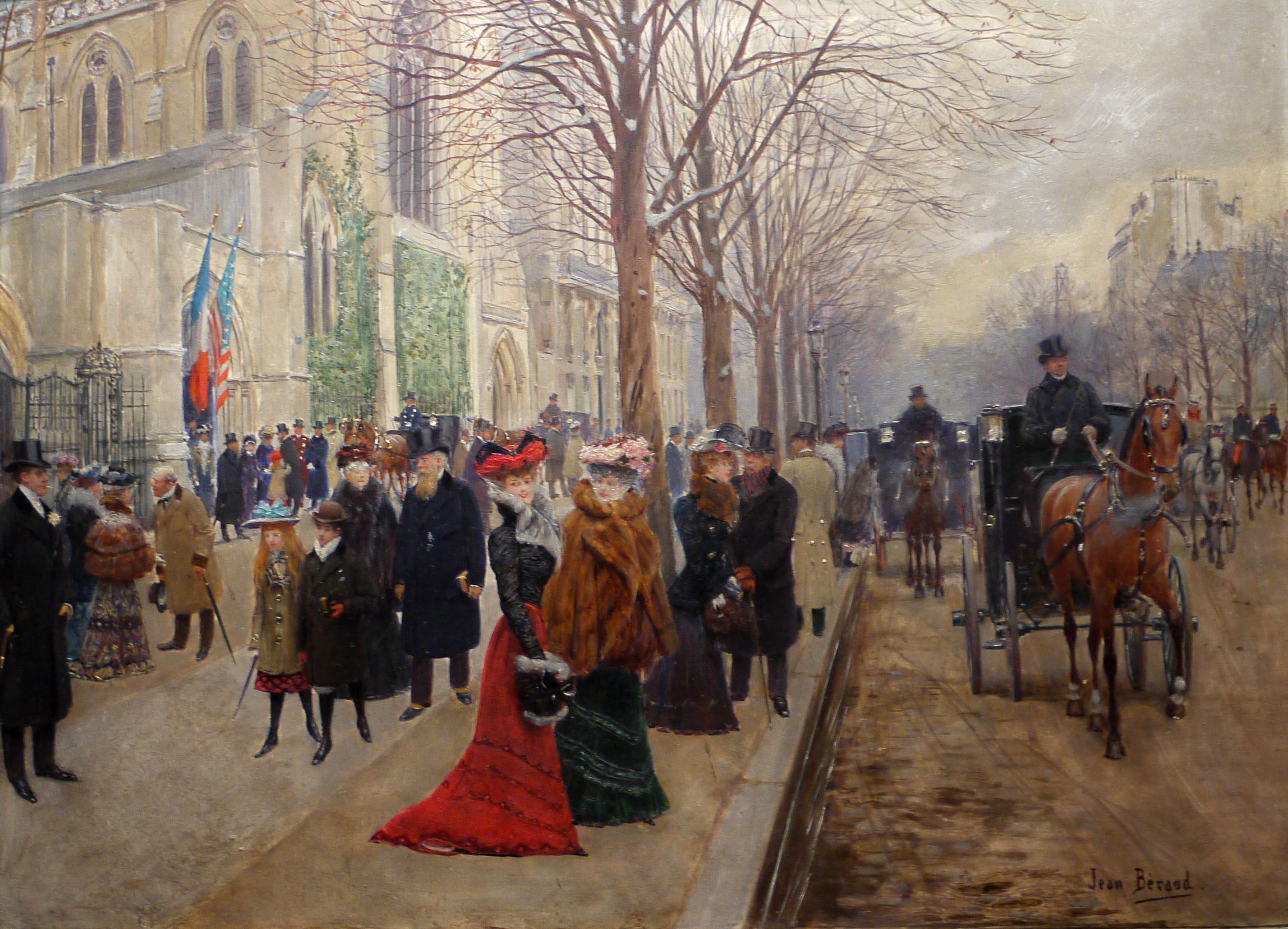 Après l'office à l'église américaine de la Sainte-Trinité