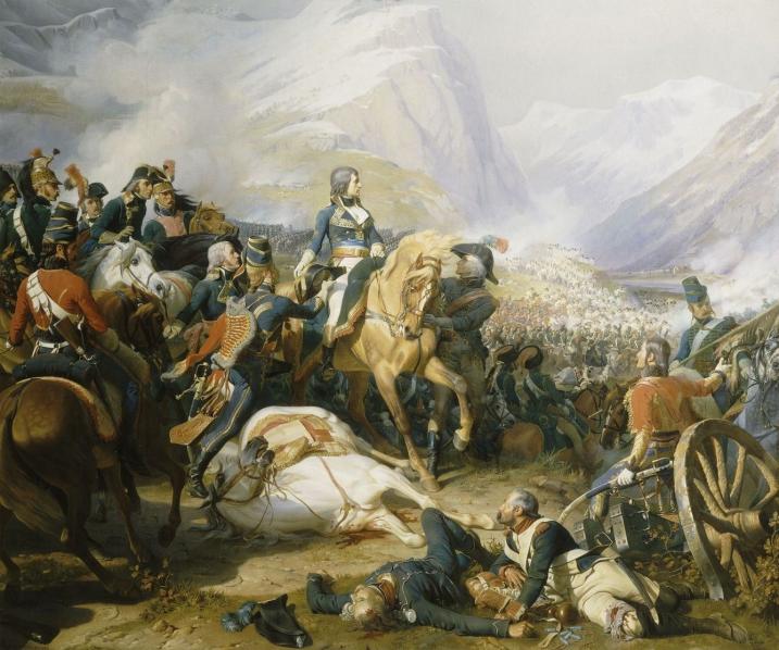 Napoléon Bonaparte à la bataille de Rivoli