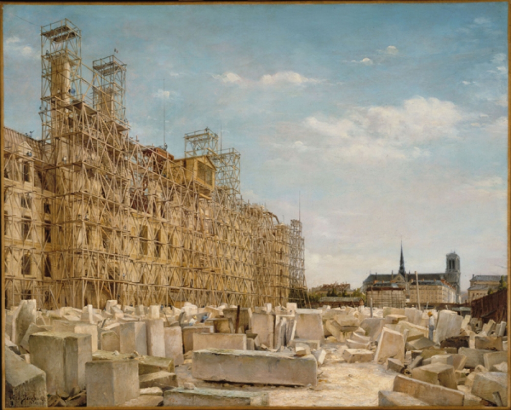 L'Hôtel de ville en construction