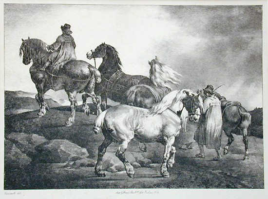 Chevaux conduits à la foire