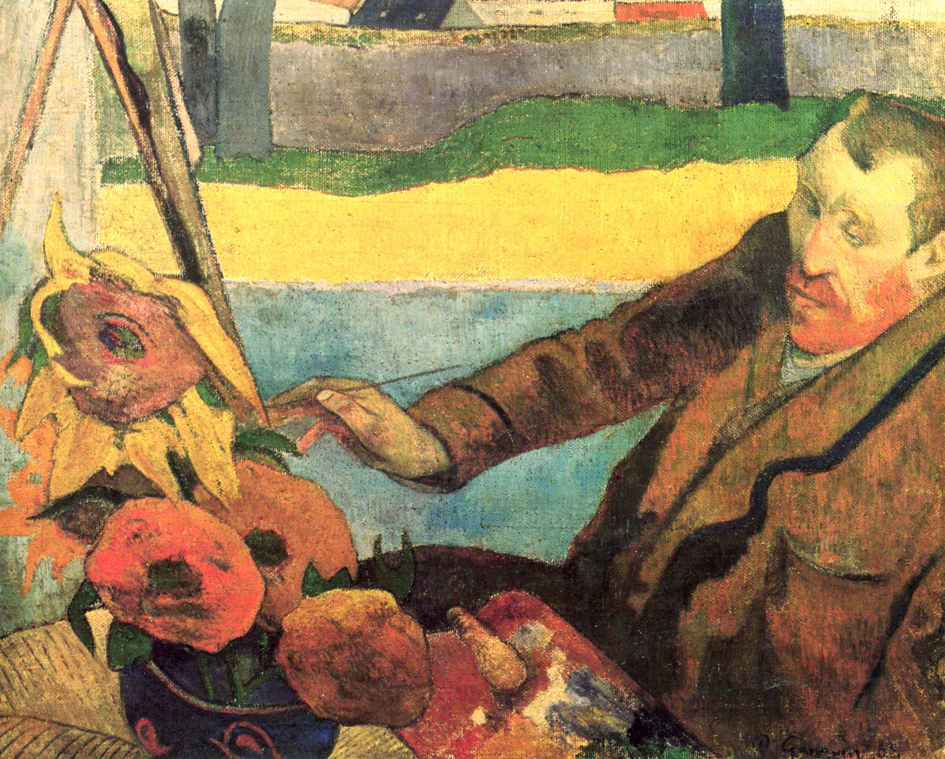 Vincent Van Gogh peignant les tournesols