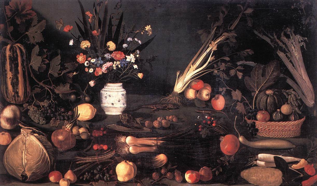 Nature morte avec fleurs et fruits