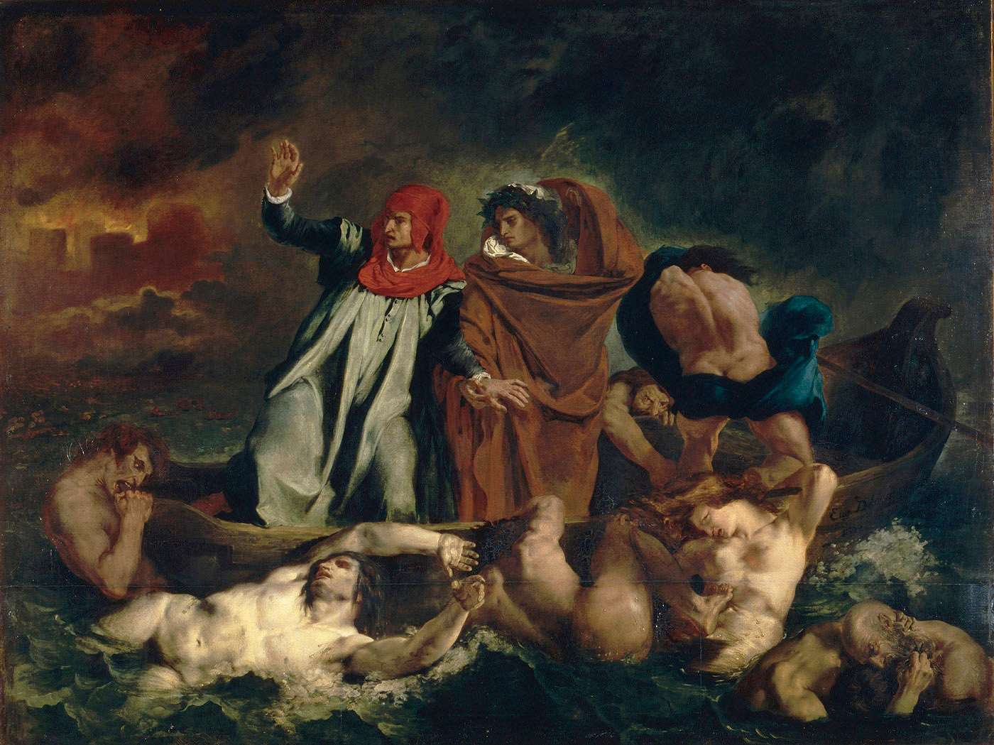 La Barque de Dante ou Dante et Virgile aux Enfers