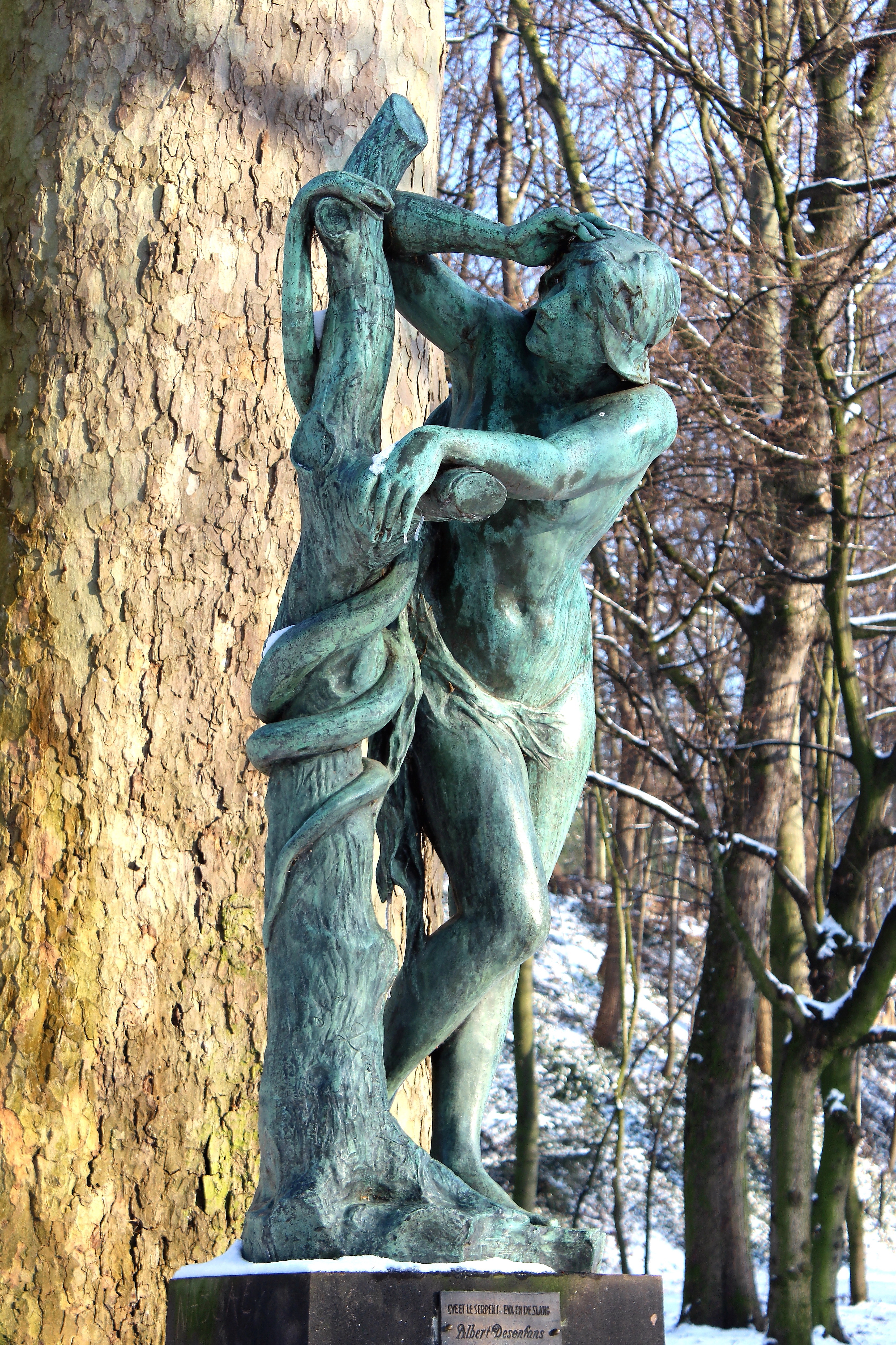 Ève tentée par le serpent
